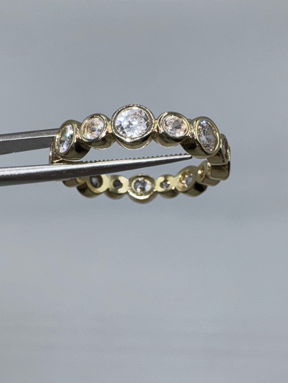 14k 1.12ct Bezel Set Band - Picture 6 of 12